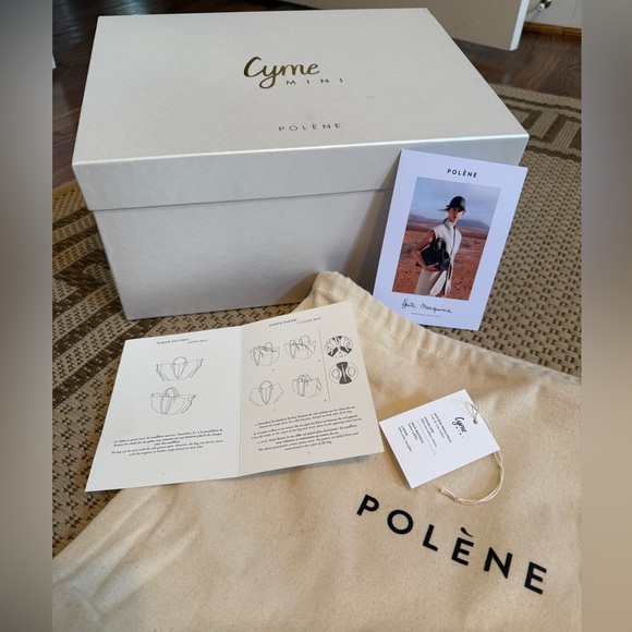 Polene Cyme Mini textured black bag - Picture 2 of 10